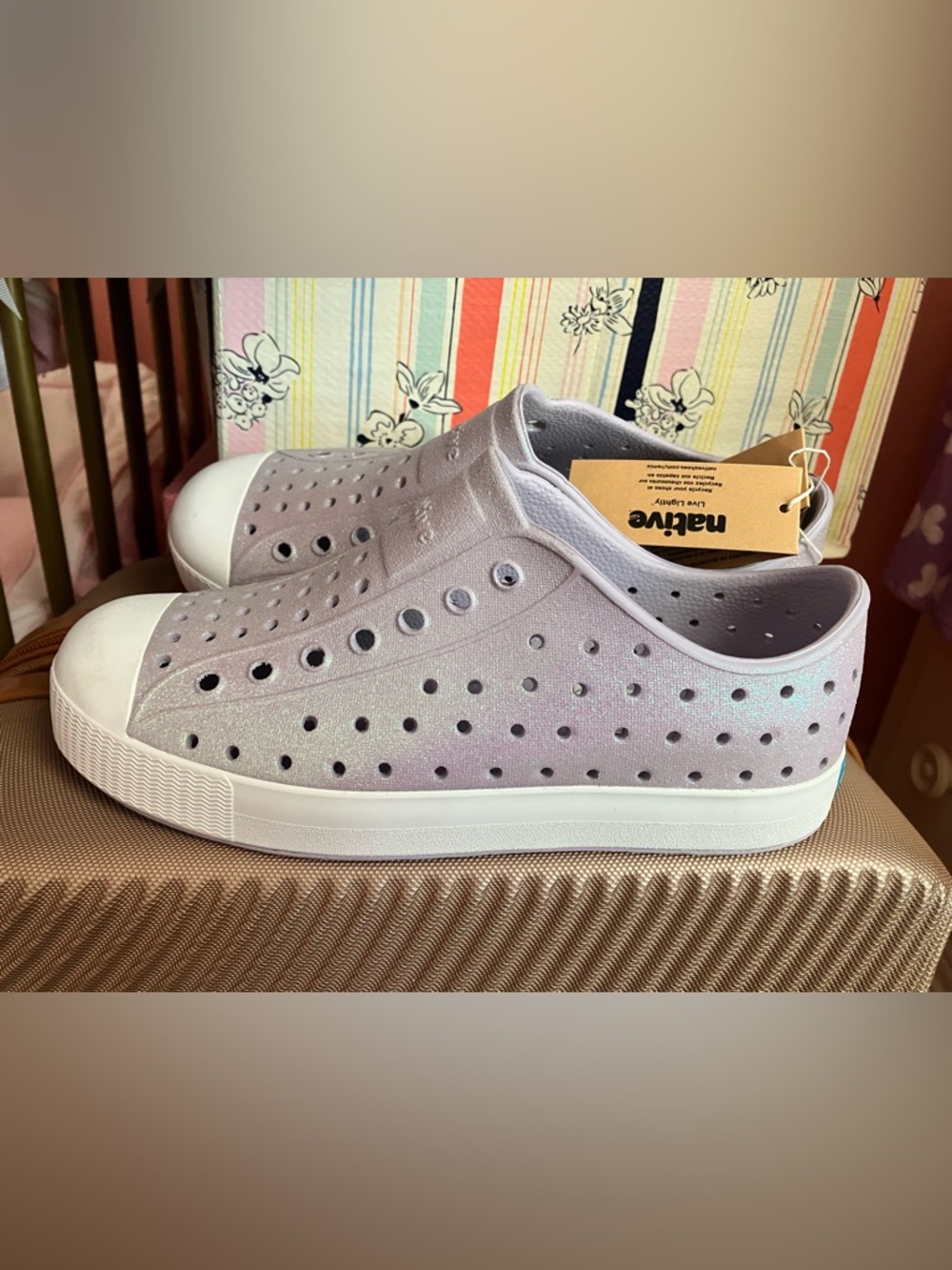 Native Shimmer Lilac Jefferson Slip-On Sneakers